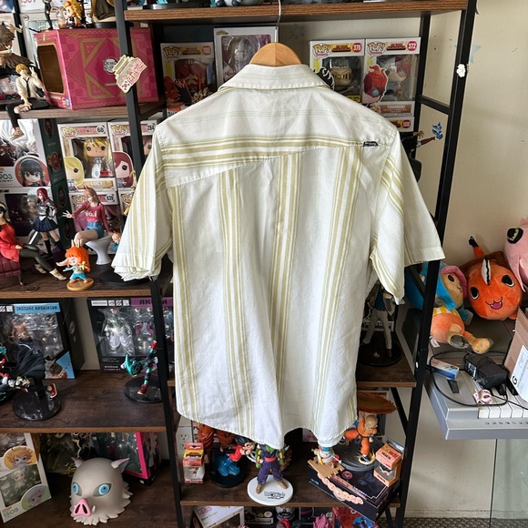Y2K Billabong Shirt Light Weight Cream/White Men’s Size L  #skater - Picture 5 of 9